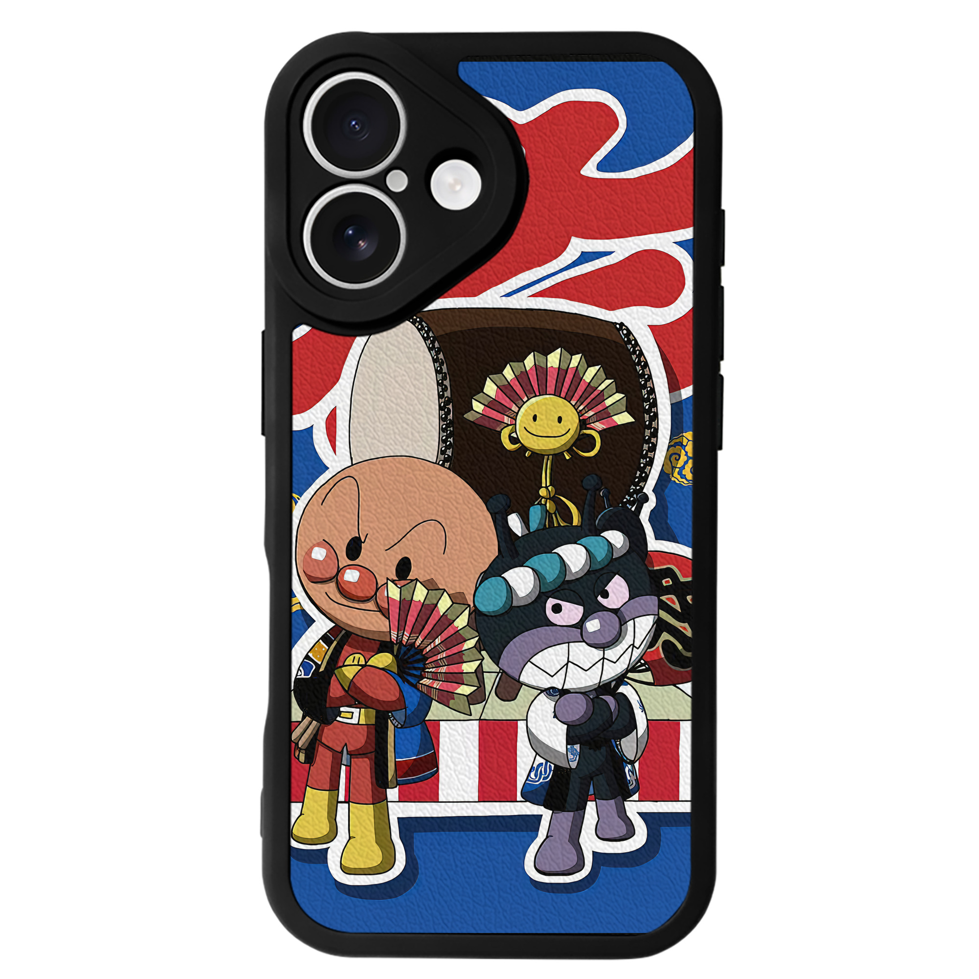 （画像用） アンパンマン Anpanman 【iPhone 16シリーズ対応】シリコンスマホケース（レザー調） 材質：シリコン